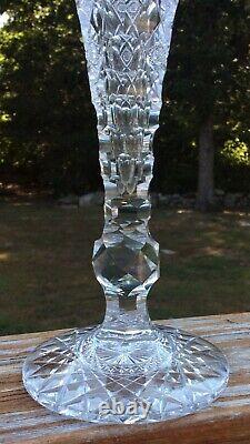 Hawkes ABP Cut Glass Queens Pattern 12 Vase