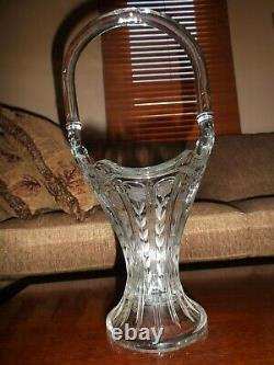 Heisey Tall Cut Glass Basket Vase