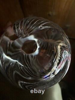 High End Cut Crystal Swirl Vase