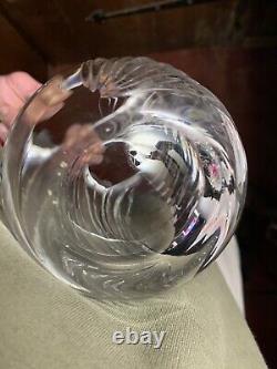 High End Cut Crystal Swirl Vase