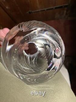 High End Cut Crystal Swirl Vase