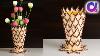 How To Make Flower Vase With Matchsticks Flower Vase Diy Artkala
