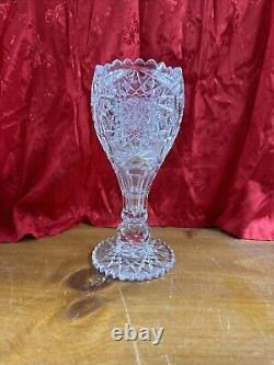 Huge Cut Crystal Vase