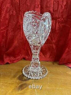 Huge Cut Crystal Vase