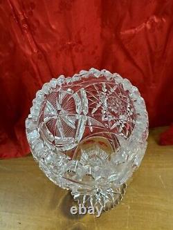 Huge Cut Crystal Vase