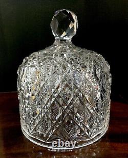 Incredible American Brilliant Cut Glass Cheese Dome Gorgeous Pattern