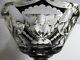 Karl Palda Bohemian Modernist Art Deco Black Enameled Hand Cut Glass Vase 1930