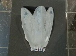 LALIQUE CHRYSALIDE Crystal Vase Large Clear hand cut female nude frosted