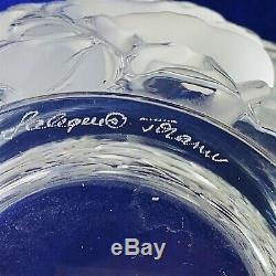 Lalique Bagatelle Vase France Cut to Clear Crystal Birds Floral