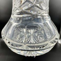 Large 14 American Brilliant Period ABP Cut Glass Vase