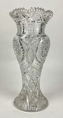 Large Antique ABP cut glass vase attributed to T. B. Clark