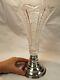 Large Antique Cut Glass & Signed Sterling Silver Austro-hungarian Vase