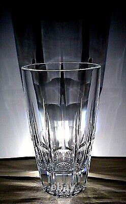 Large Heavy Lead Crystal Vase cut glass thick brik 7# reflect bevel