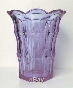 Large Moser Alexandrit Art Glass Cut Glass Vase