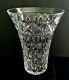 Large Waterford Cut Crystal Flared Vase Mastercraft 594-600 9-3/4h Signed