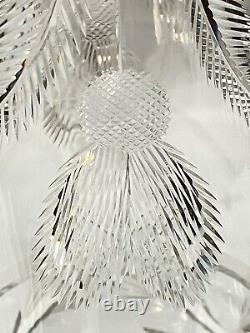 Libbey Brilliant Period cut glass corset vase 12