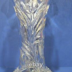 Libbey Rare Antique Monumental 18 Vase Cut Glass Deer (Stag) Exhibition