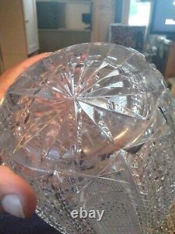 Massive Cut Glass Vase C1940s