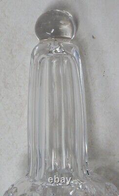 Matched Pair Car Vases Antique Cut Crystal Glass 6 tall Perfect Condition