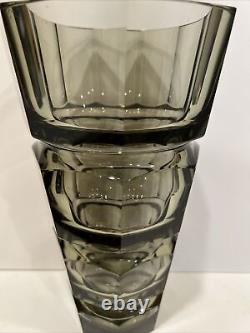 Moser Czechoslovakia Josef Hoffmann Art Deco Geometric Cut Crystal Art Glass