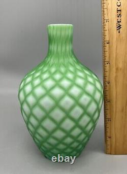 Mt. Washington Green Cut Velvet Vase