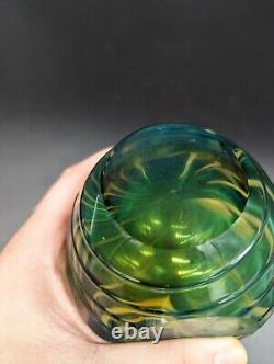 Murano Facet Cut Glass Bottle Vase
