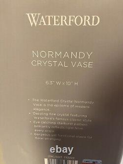 NIB! Waterford Lead Crystal Normandy Vase 10 inches Made in Slovenia