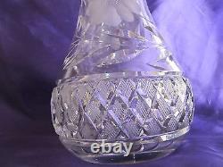Old & Large Cut Glass Vase 11.5