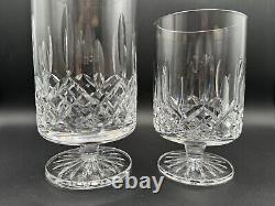 Pair of WATERFORD CRYSTAL Lismore Simplicity Footed Vases 8 & 6 Footed Vase