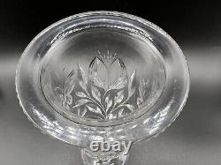 Pairpoint ABP Mt Washington Cut Glass 7 7/8 Footed Vase c. 1900 Butterflies