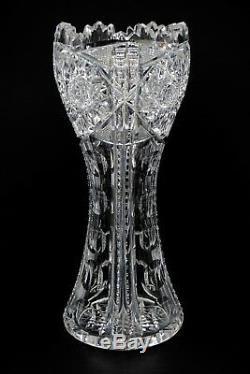 Pairpoint Henrietta American Brilliant Period Cut Glass Corset Vase ABP ABCG