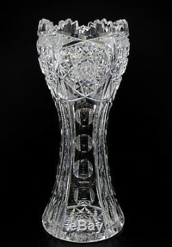 Pairpoint Henrietta American Brilliant Period Cut Glass Corset Vase ABP ABCG
