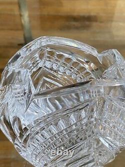 Pepi Herrmann Beautiful Hand Cut Art Crystal Signed 7 Height Vase