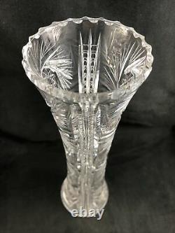 Quaker City ABP Brilliant Cut Glass No. 29 CHALLENGE Pattern 14 Vase