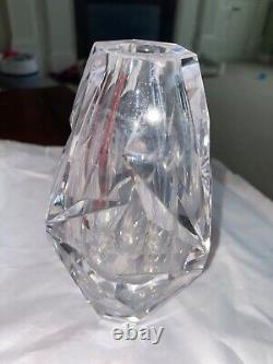 RARE HTF Vicke Lindstrand 1950's Cut Glass Vase Kosta, Sweden 1960s