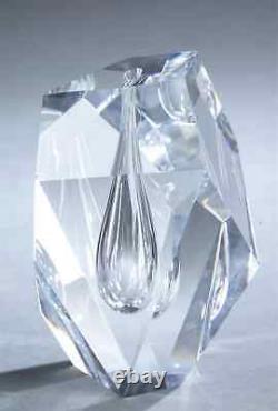 RARE Steuben Diamond Teardrop Cut Vase 6.5 Tall 1969 Paul Schulze Ex Cond