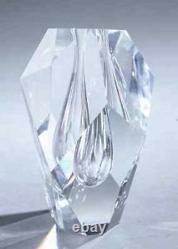 RARE Steuben Diamond Teardrop Cut Vase 6.5 Tall 1969 Paul Schulze Ex Cond