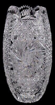 RARE Vintage Turkish Cut Glass Vase