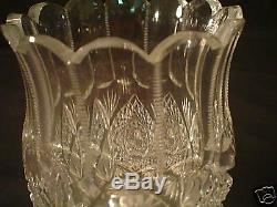 Rare American Brilliant Period Cut Glass Spooner / Celery Vase