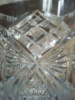 Rare Antique American Brilliant Cut Crystal Buzzsaw & Pinwheel Vase