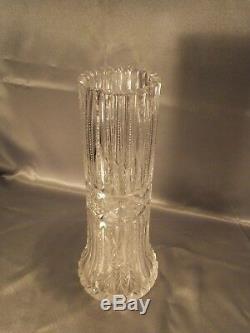 Rare Antique CF Monroe American Brilliant Cut ABP Glass Vase Narada Pattern