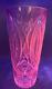 Rare Czech Cut Glass Vase Alexandrite Neodymium Selenium Bohemian Violet Pink