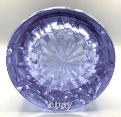 Rare Czech Cut Glass Vase Alexandrite Neodymium Selenium Bohemian Violet Pink