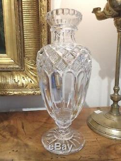 Rare Pair Baccarat Cut Crystal Vases