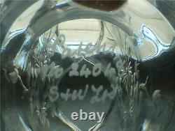 Rare Signed Stevens and Williams Cut Art Glass Fan Vase