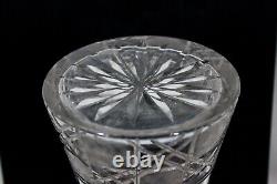 Rare! Vintage American Brilliant Cut 14 Tall Cut Crystal Glass Trumpet Vase