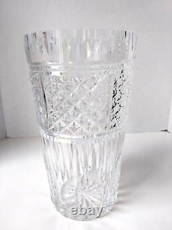 Rare Vintage Crystal Glass Flower Vase by WATERFORD CRYSTAL 10 in