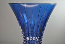 Rare Vintage Waterford Lismore Diamond Pattern Sapphire Cut Crystal Vase