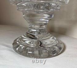 Rare vintage American brilliant lace cut clear crystal ornate flower vase glass