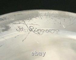 STUNNING Sterling Cut Glass Co. ABP Intaglio Lily Pattern 14 Vase Signed